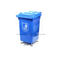 Eco-Friendly Environmentally Outdoor Plastic Trash Bin Rubber Wheel